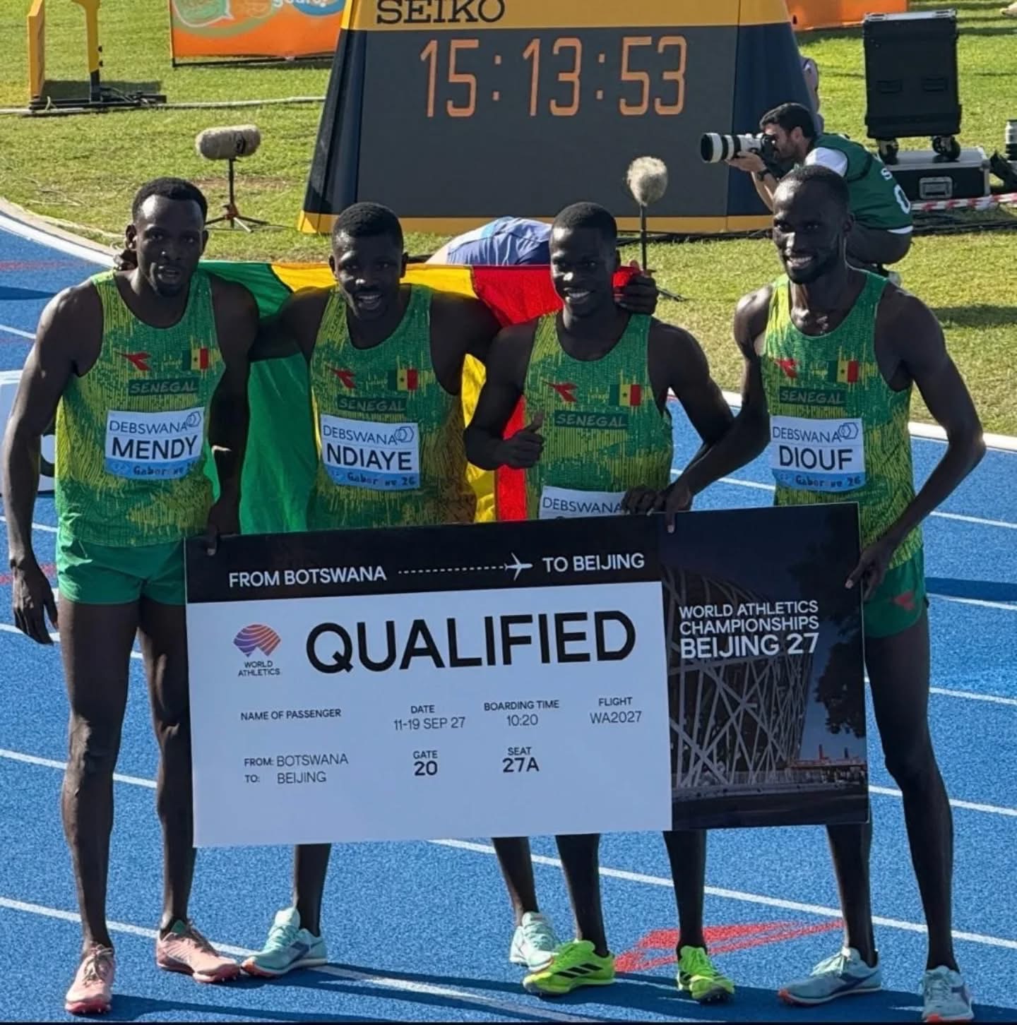 ATHLÉTISME : LE SÉNÉGAL BRILLE AUX CHAMPIONNATS DU MONDE DE RELAIS ET DÉCROCHE SON TICKET POUR PÉKIN 2027
